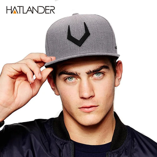 Casquette snapback grise en laine de haute qualité – Broderie 3D perforée – Style hip-hop – Visière plate – Pour homme et femme