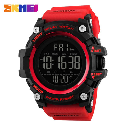 Montre de sport SKMEI pour homme – Chronomètre compte à rebours – Montre-bracelet digitale de luxe – Marque haut de gamme – Étanche avec affichage LED