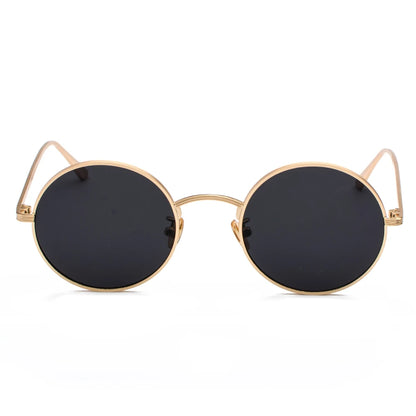 Lunettes de Soleil Rétro Kachawoo – Verres Rouges & Monture Métal Ronde (Unisexe)
