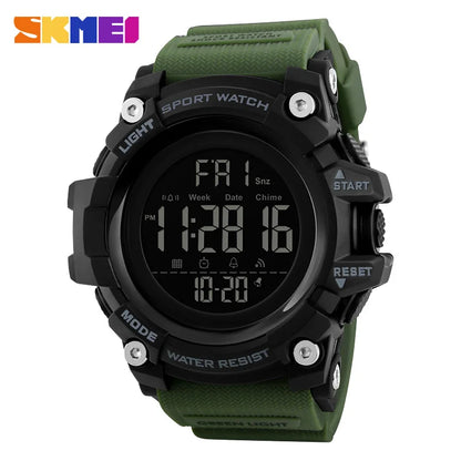 Montre de sport SKMEI pour homme – Chronomètre compte à rebours – Montre-bracelet digitale de luxe – Marque haut de gamme – Étanche avec affichage LED