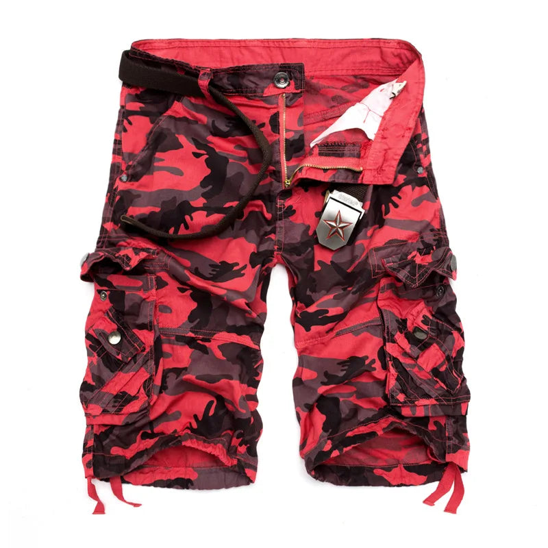 Short cargo homme camouflage loose 2025 – Short militaire cool d’été, style cargo décontracté