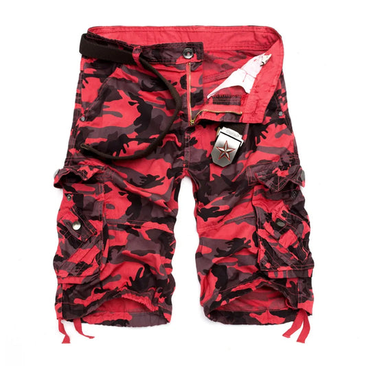 Short cargo homme camouflage loose 2025 – Short militaire cool d’été, style cargo décontracté