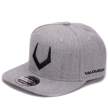 Casquette snapback grise en laine de haute qualité – Broderie 3D perforée – Style hip-hop – Visière plate – Pour homme et femme