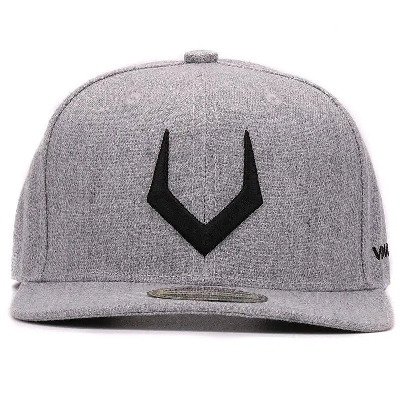 Casquette snapback grise en laine de haute qualité – Broderie 3D perforée – Style hip-hop – Visière plate – Pour homme et femme