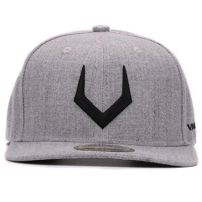 Casquette snapback grise en laine de haute qualité – Broderie 3D perforée – Style hip-hop – Visière plate – Pour homme et femme