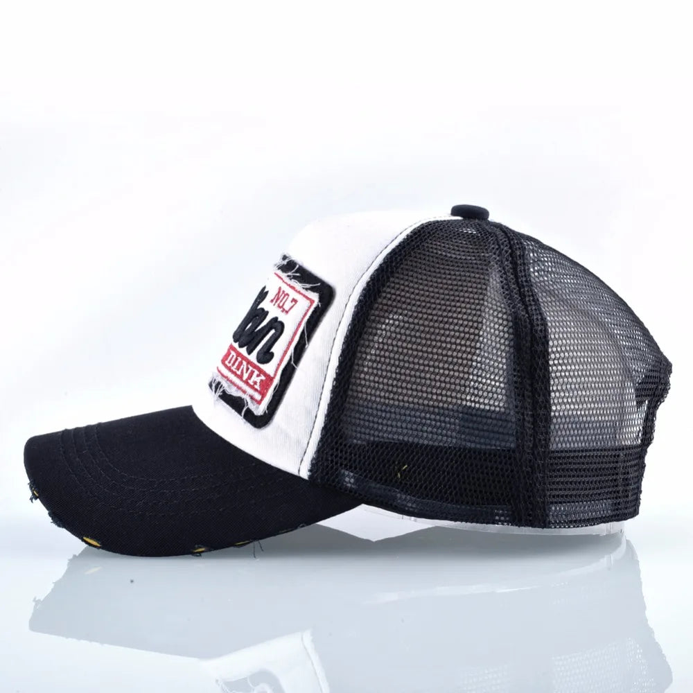 Casquette Unisexe Style Baseball – Broderie Lettrée & Maille Respirante