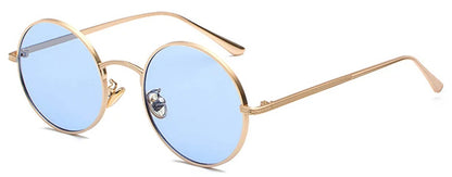 Lunettes de Soleil Rétro Kachawoo – Verres Rouges & Monture Métal Ronde (Unisexe)