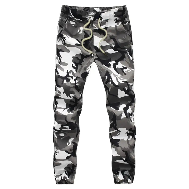 Pantalon jogger homme automne 2025 – Pantalon sarouel style crayon, camouflage militaire, coupe ample et confortable – Pantalon cargo camo