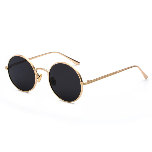 Lunettes de Soleil Rétro Kachawoo – Verres Rouges & Monture Métal Ronde (Unisexe)