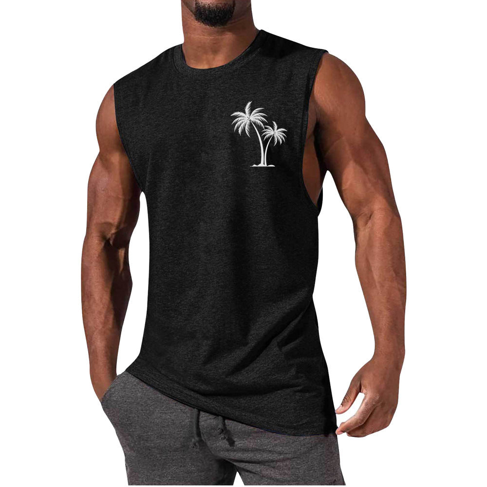 Débardeur de sport pour homme, sans manches, coupe ample, style euro-américain