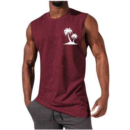 Débardeur de sport pour homme, sans manches, coupe ample, style euro-américain