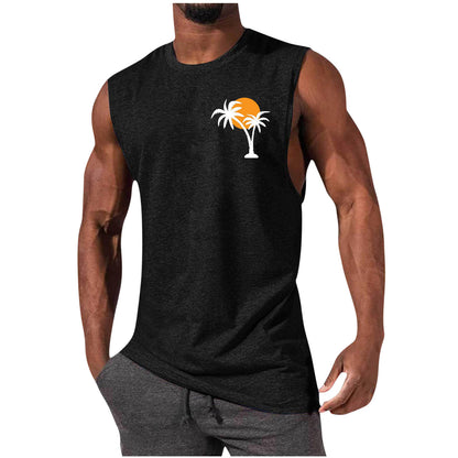 Débardeur de sport pour homme, sans manches, coupe ample, style euro-américain