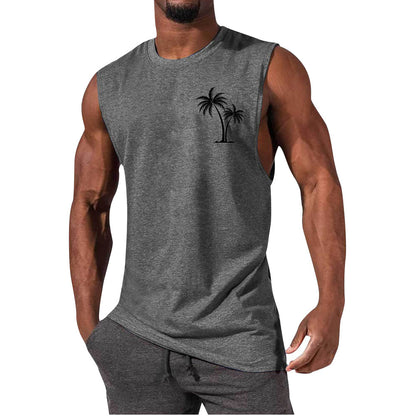 Débardeur de sport pour homme, sans manches, coupe ample, style euro-américain