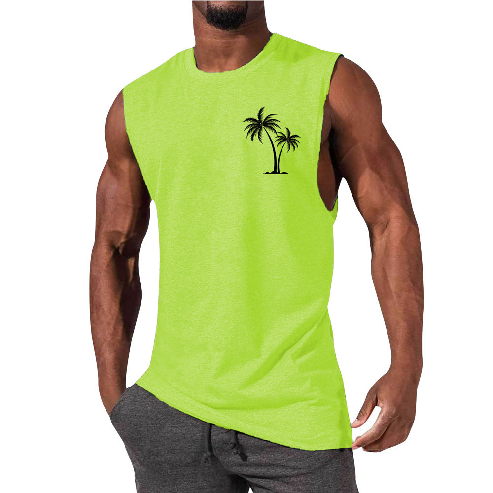 Débardeur de sport pour homme, sans manches, coupe ample, style euro-américain