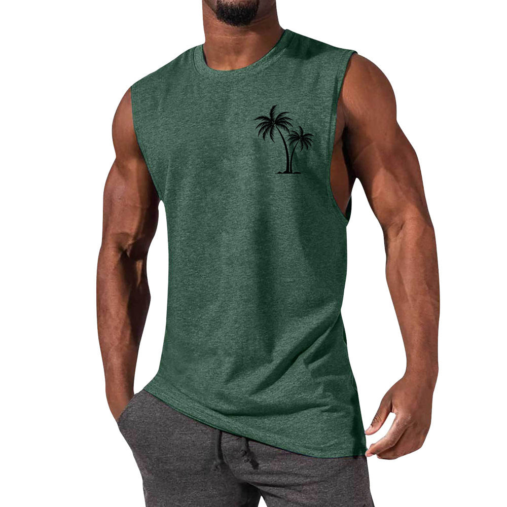 Débardeur de sport pour homme, sans manches, coupe ample, style euro-américain
