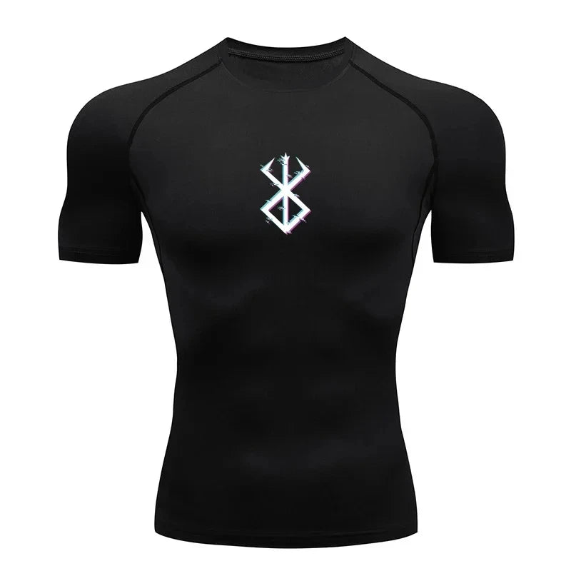 Men's  Guts Dutrieux Compression Shirt, Fitness, Sport, Running, Tight Gym Tshirts, Athletic, Quick Dry Tops, Summer Tee S-3xl