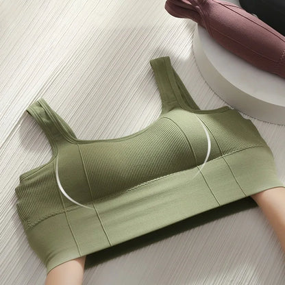 Soutien-gorge de sport respirant anti-transpiration – Brassière fitness sans couture – Yoga – Anti-choc – Push-up – Crop top pour entraînement