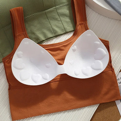 Soutien-gorge de sport respirant anti-transpiration – Brassière fitness sans couture – Yoga – Anti-choc – Push-up – Crop top pour entraînement