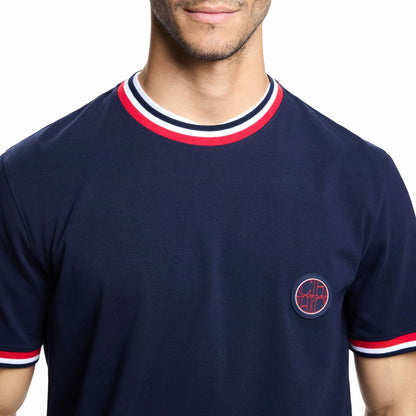Summer Mens T Shirts Cotton Mens Casual Short Sleeve Solid Stripe O Neck Soft T-Shirts Basic Men's Loose Fit Tee Shirt Tops