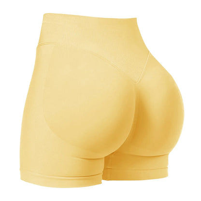 Shorts Femme Seamless – Taille Basse – Yoga et Sport – Haute Élasticité