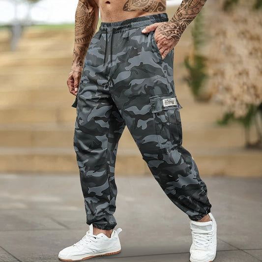 [Pantalon Cargo Camouflage Tendance] Pantalon cargo automne homme, coupe régulière décontractée, avec poches – Idéal pour les activités en plein air