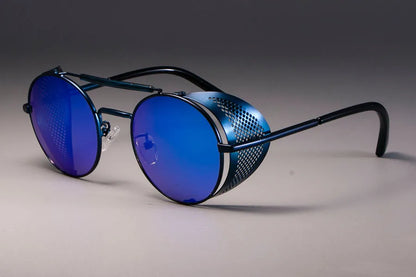 Lunettes de Soleil Rétro Rondes – Style Steampunk Unisexe
