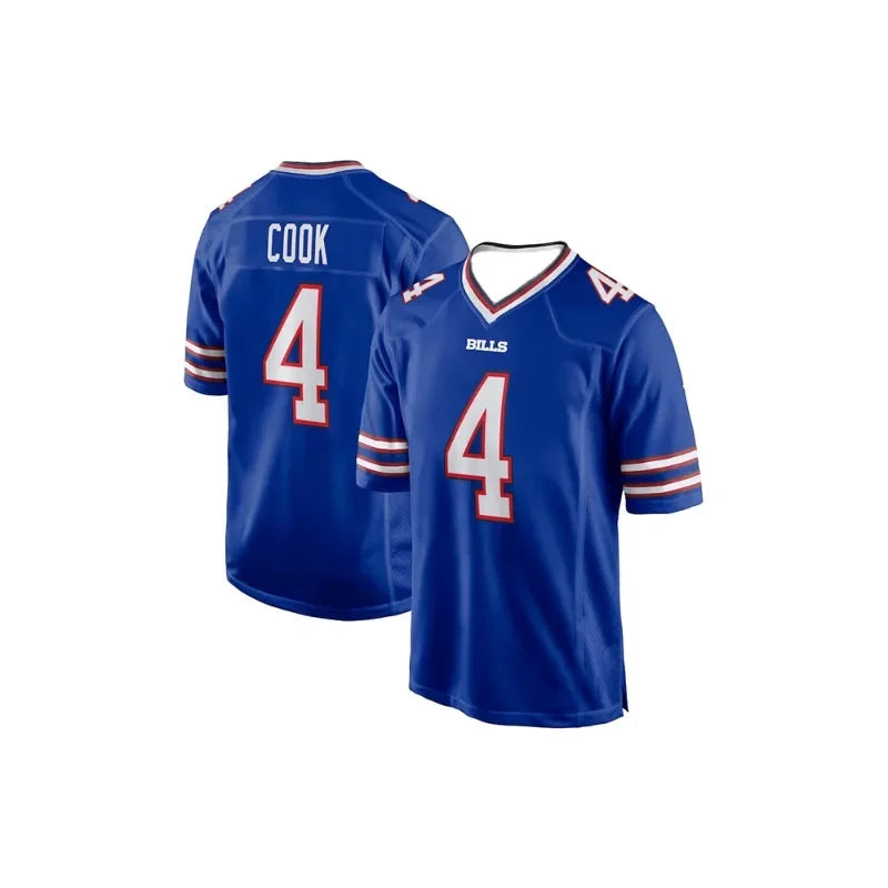 Maillot de football Buffalo 2024-2025 – T-shirt d'entraînement sportif type rugby – Allen #17 – Respirant à manches courtes