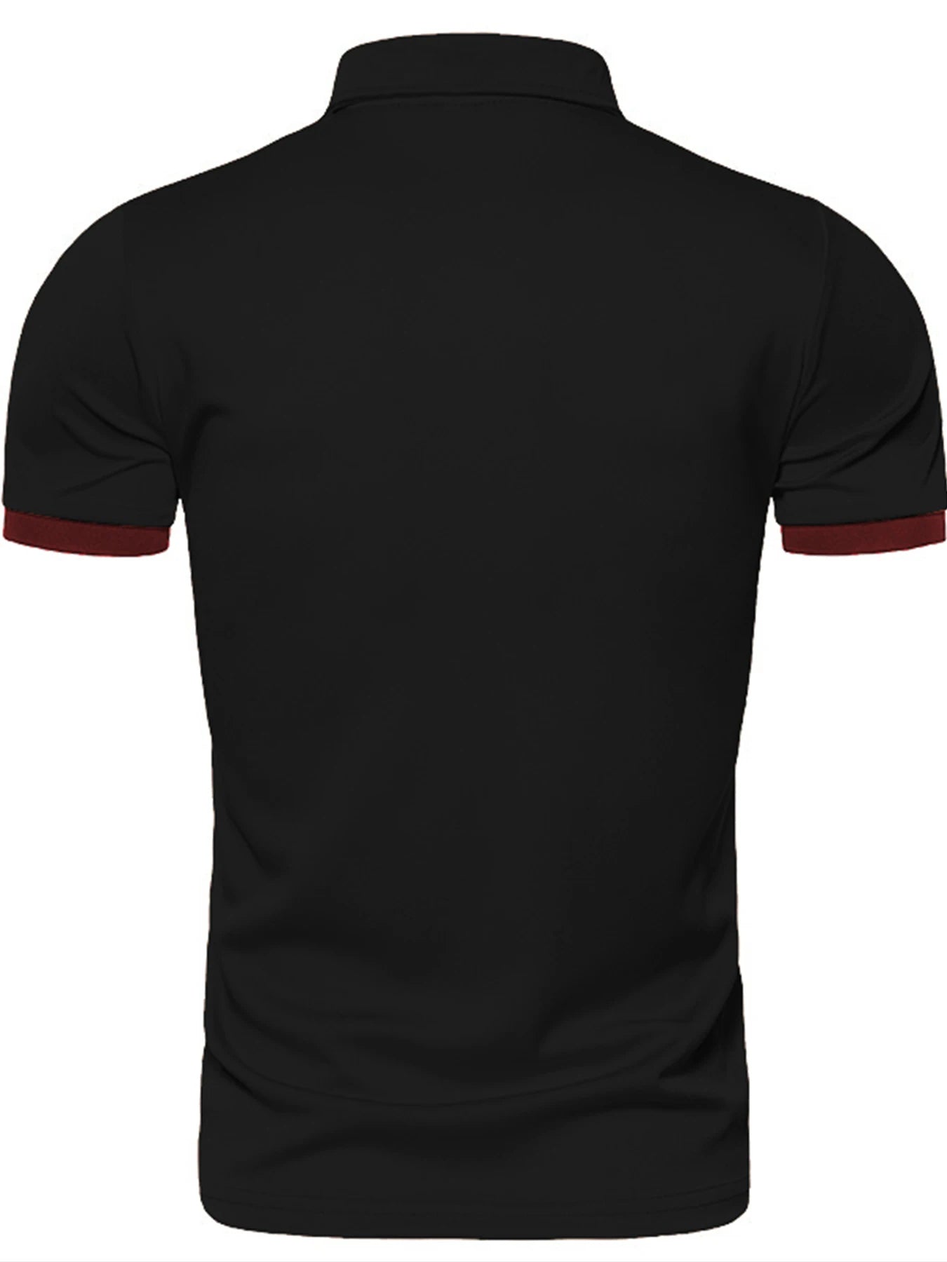 Men's Solid Color Short Sleeve T-Shirt Collar Polo Comfortable Breathable Fashion Basic Fit for Spring/Summer