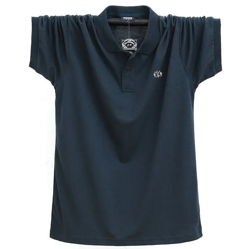 Polo homme été en coton pur – Marque business casual – Manche courte, respirant, doux – Taille jusqu’au 5XL