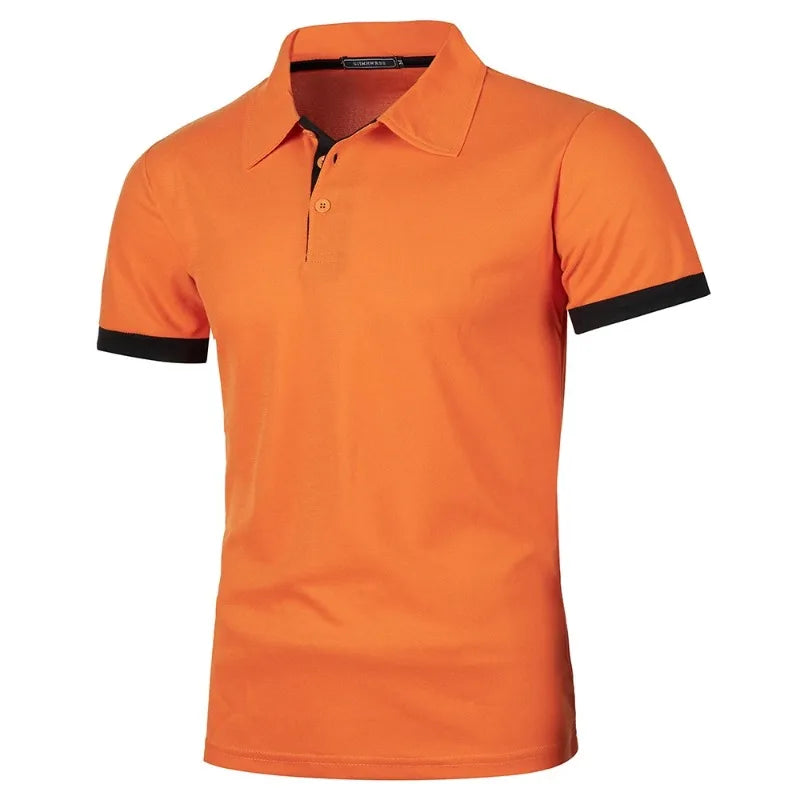 Nouveau Polo Homme à Manches Courtes – Couleur Unie, Streetwear, Léger, Col à Revers, T-shirt Estival pour le Jogging et le Sport