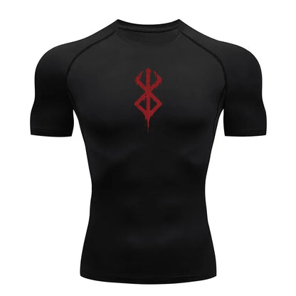Men's  Guts Dutrieux Compression Shirt, Fitness, Sport, Running, Tight Gym Tshirts, Athletic, Quick Dry Tops, Summer Tee S-3xl