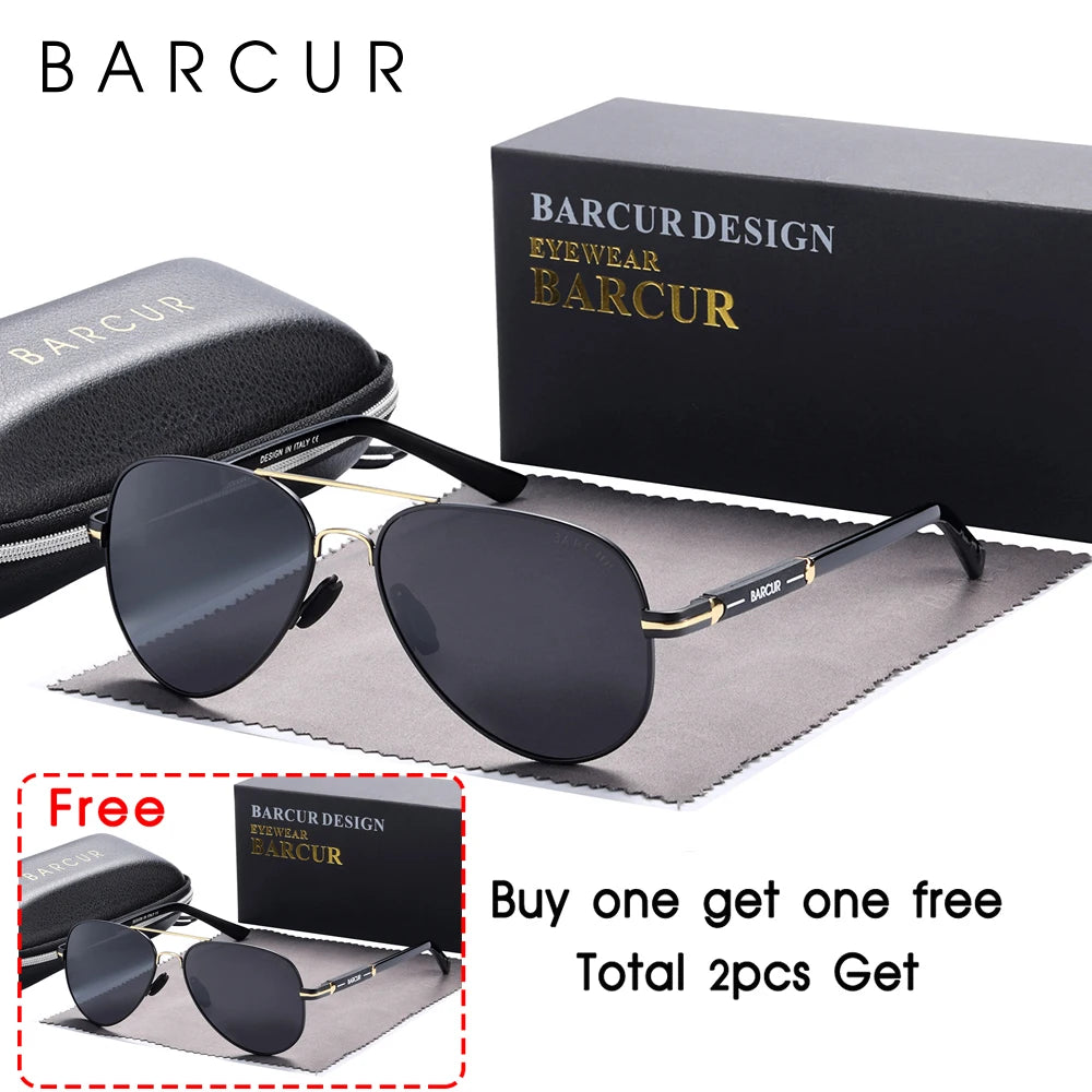 Lunettes de Soleil BARCUR Polarisées pour Homme – Style Pilote