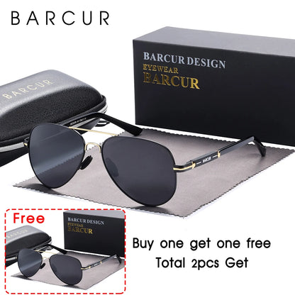 Lunettes de Soleil BARCUR Polarisées pour Homme – Style Pilote