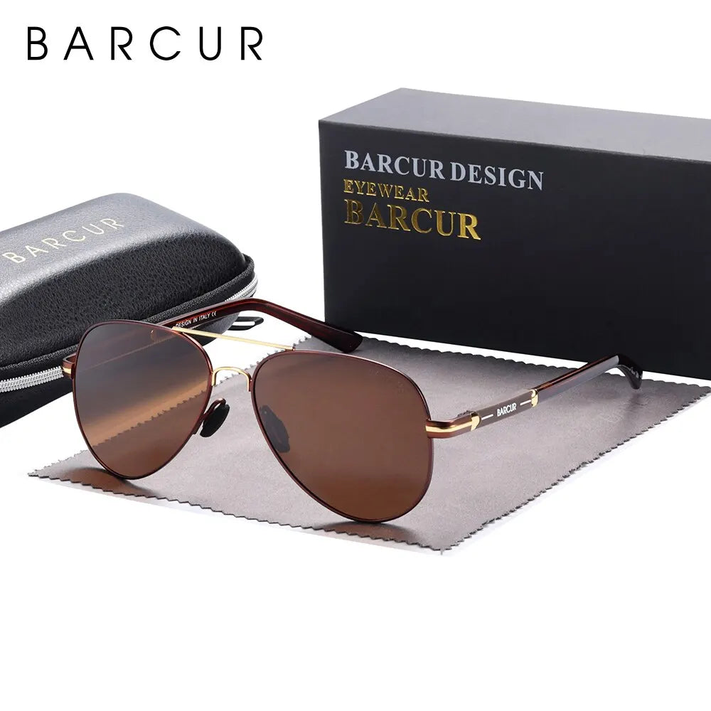 Lunettes de Soleil BARCUR Polarisées pour Homme – Style Pilote
