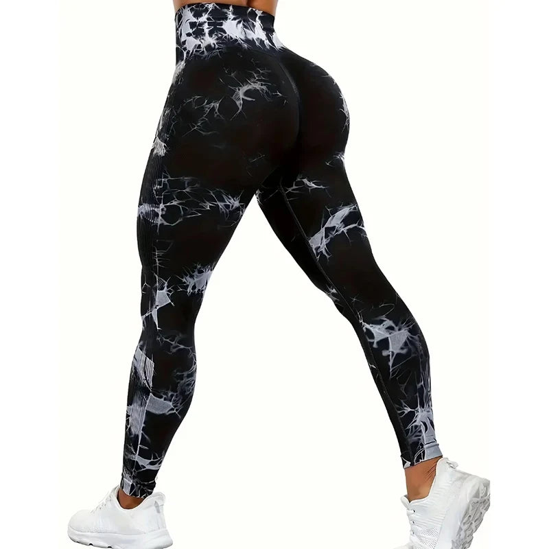Legging Yoga Femme Taille Haute Seamless avec Effet Push-Up – Collants Fitness Longueur Cheville