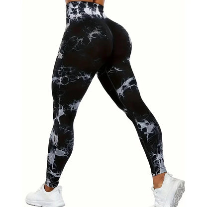 Legging Yoga Femme Taille Haute Seamless avec Effet Push-Up – Collants Fitness Longueur Cheville
