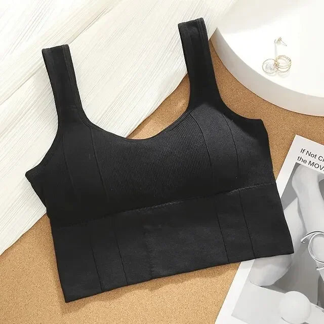 Soutien-gorge de sport respirant anti-transpiration – Brassière fitness sans couture – Yoga – Anti-choc – Push-up – Crop top pour entraînement