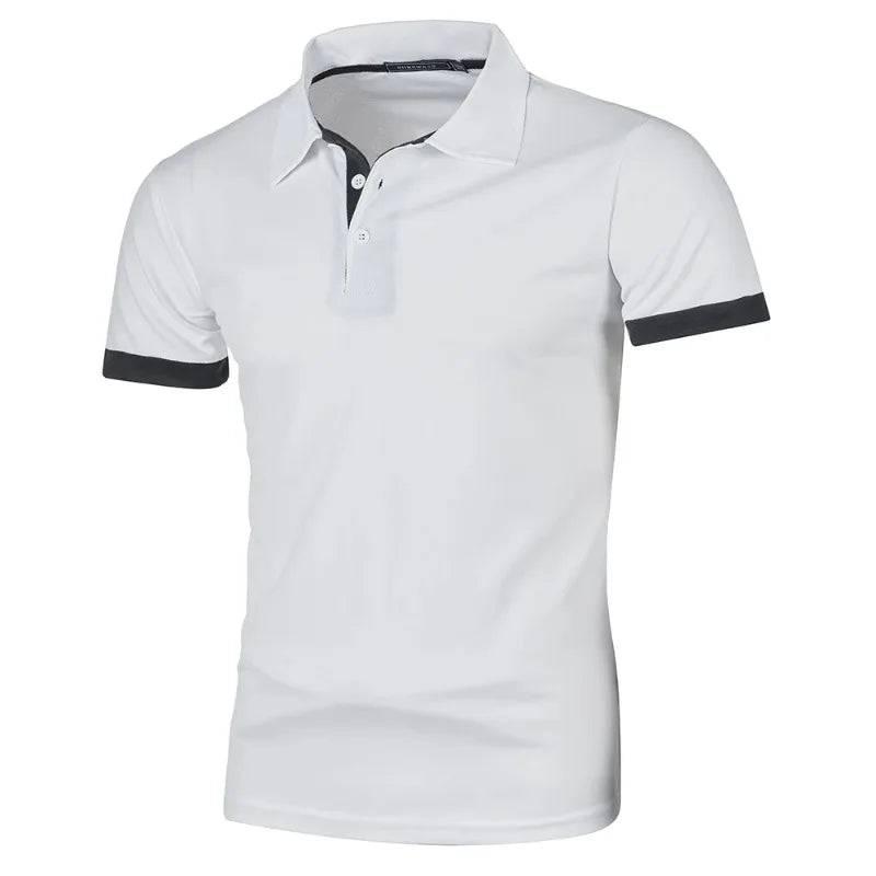 Nouveau Polo Homme à Manches Courtes – Couleur Unie, Streetwear, Léger, Col à Revers, T-shirt Estival pour le Jogging et le Sport