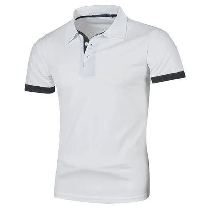Nouveau Polo Homme à Manches Courtes – Couleur Unie, Streetwear, Léger, Col à Revers, T-shirt Estival pour le Jogging et le Sport