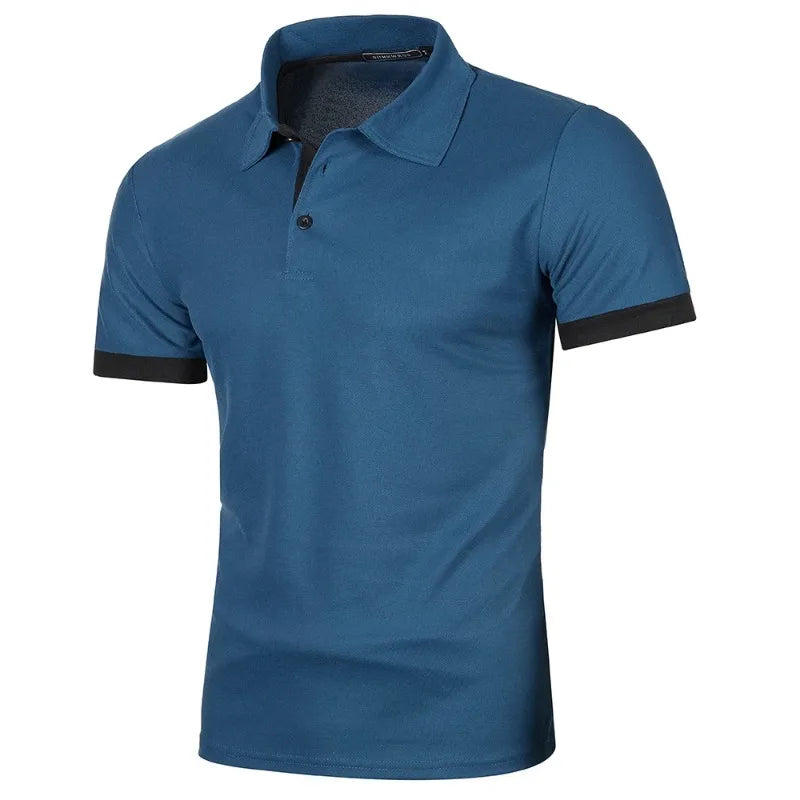 Nouveau Polo Homme à Manches Courtes – Couleur Unie, Streetwear, Léger, Col à Revers, T-shirt Estival pour le Jogging et le Sport