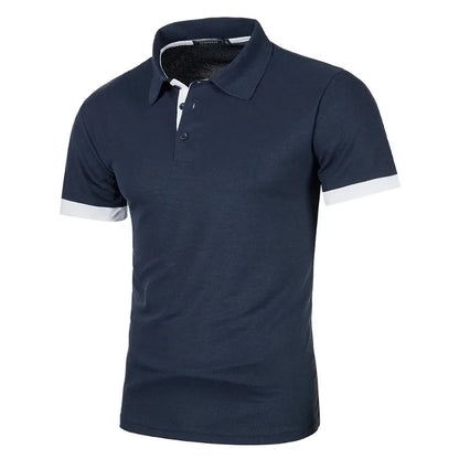 Nouveau Polo Homme à Manches Courtes – Couleur Unie, Streetwear, Léger, Col à Revers, T-shirt Estival pour le Jogging et le Sport