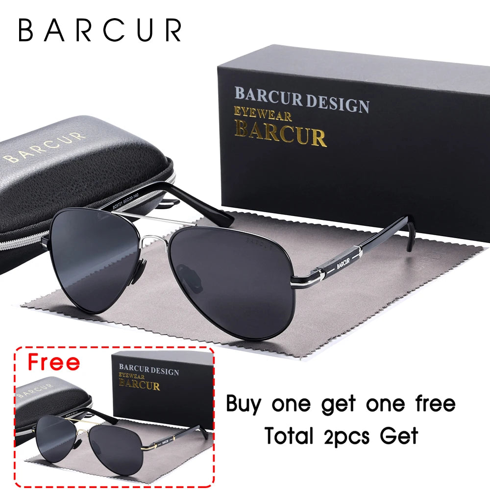 Lunettes de Soleil BARCUR Polarisées pour Homme – Style Pilote