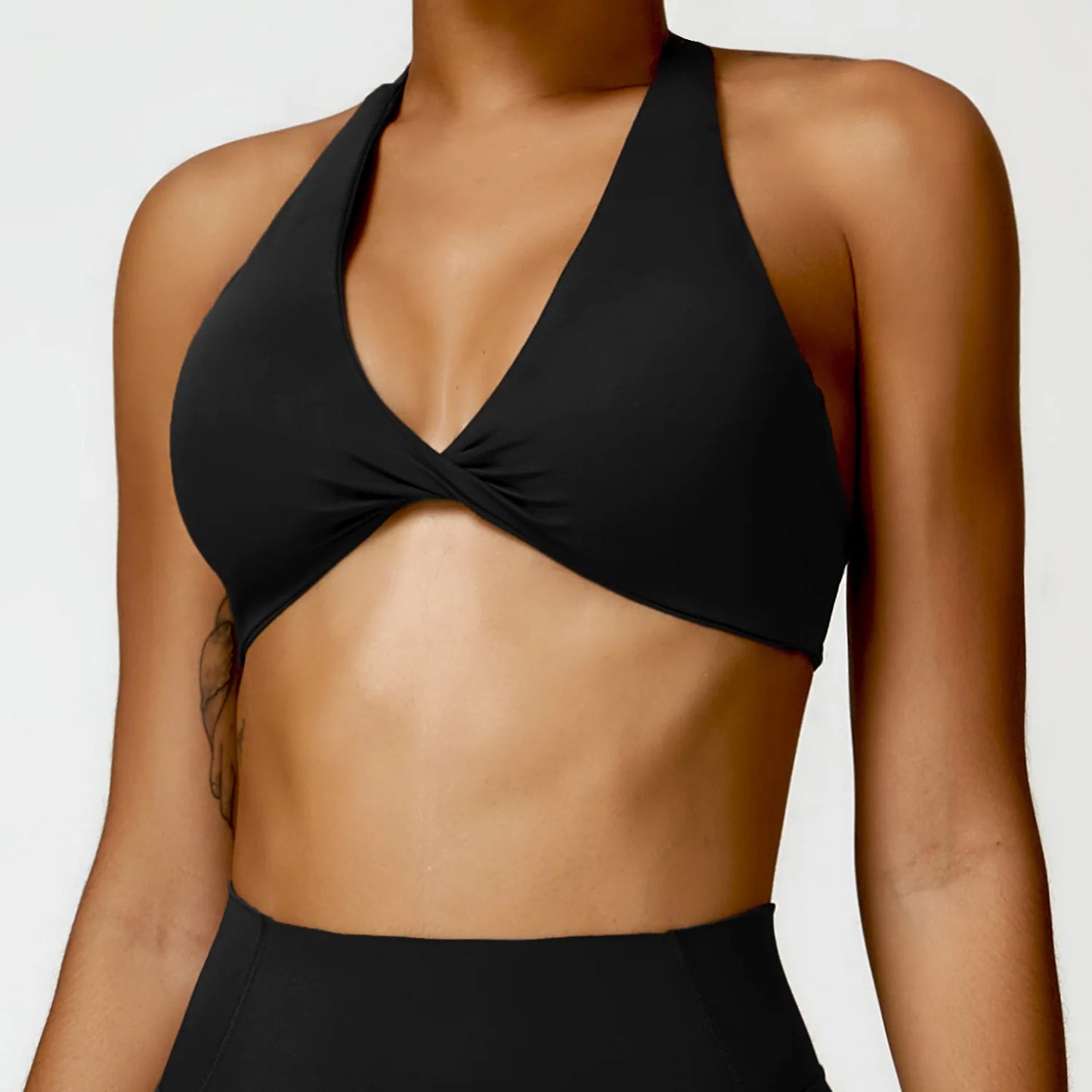 Soutien-gorge de sport femme – Sexy avec joli dos, maintien push-up pour gym, course et yoga | Respirant, forme triangle enveloppante