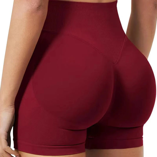 Shorts Femme Seamless – Taille Basse – Yoga et Sport – Haute Élasticité
