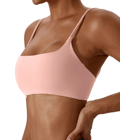 Brassière de sport dos croisé en tissu ultra doux – Top fitness femme de haute qualité, idéal pour yoga, fitness et course