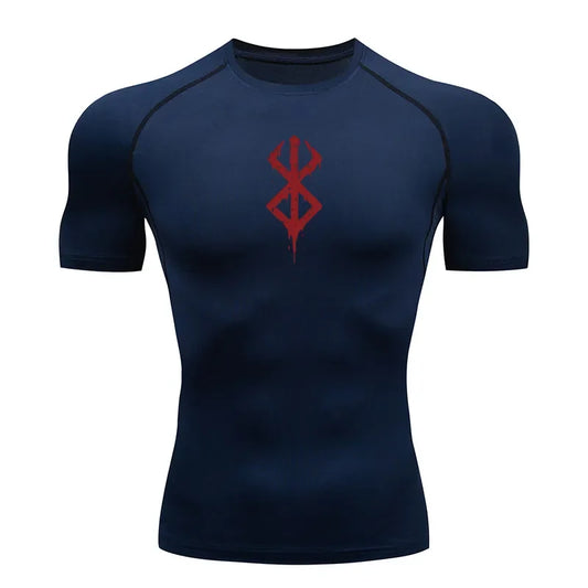 Men's  Guts Dutrieux Compression Shirt, Fitness, Sport, Running, Tight Gym Tshirts, Athletic, Quick Dry Tops, Summer Tee S-3xl
