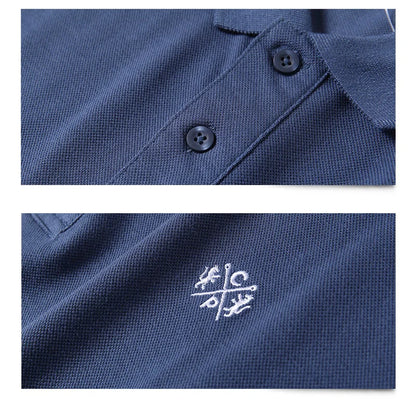 Polo homme été en coton pur – Marque business casual – Manche courte, respirant, doux – Taille jusqu’au 5XL