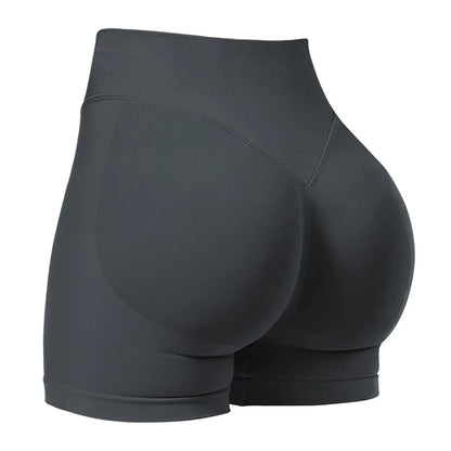 Shorts Femme Seamless – Taille Basse – Yoga et Sport – Haute Élasticité