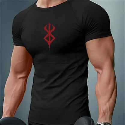 Men's  Guts Dutrieux Compression Shirt, Fitness, Sport, Running, Tight Gym Tshirts, Athletic, Quick Dry Tops, Summer Tee S-3xl