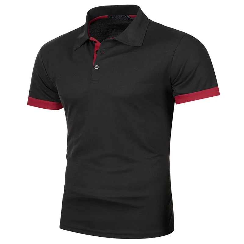 Nouveau Polo Homme à Manches Courtes – Couleur Unie, Streetwear, Léger, Col à Revers, T-shirt Estival pour le Jogging et le Sport
